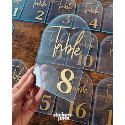 Location Marque Table Plexiglass